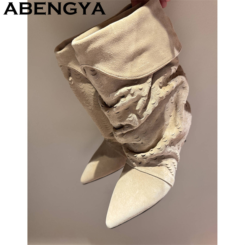 New Ethnic Fashion - Dames enkellaarsjes met puntige neus, winter