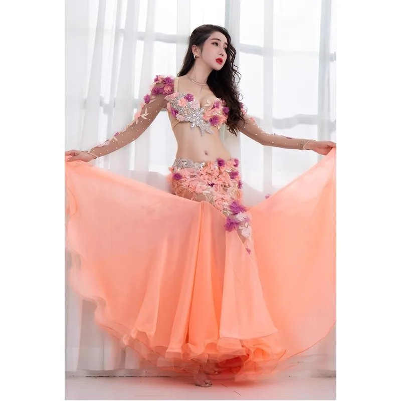 Ethnic Fashion India - Aangepaste Buikdans Kostuum Prestaties Kostuum Lange